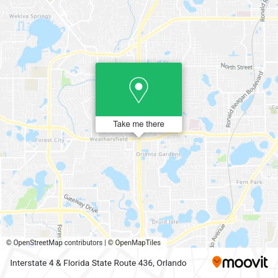 Mapa de Interstate 4 & Florida State Route 436
