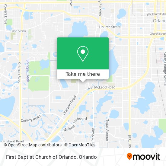 First Baptist Church of Orlando map