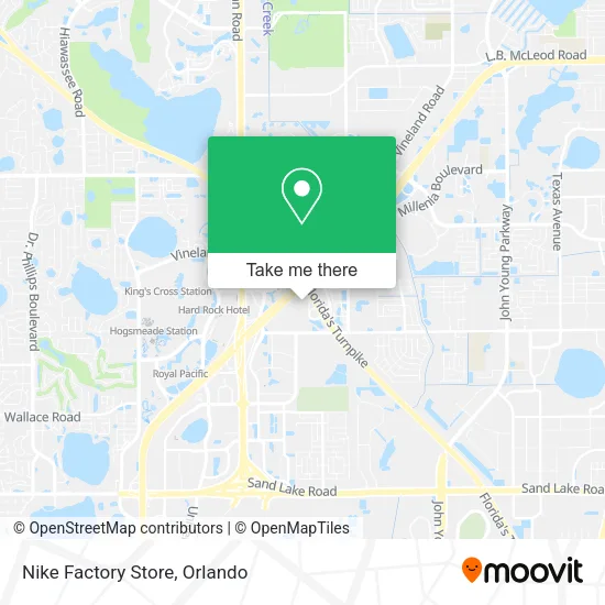 Nike Factory Store map