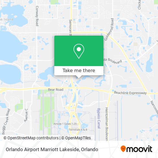 Orlando Airport Marriott Lakeside map
