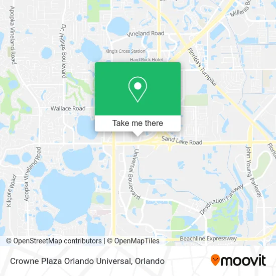 Crowne Plaza Orlando Universal map