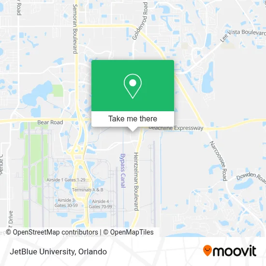 JetBlue University map