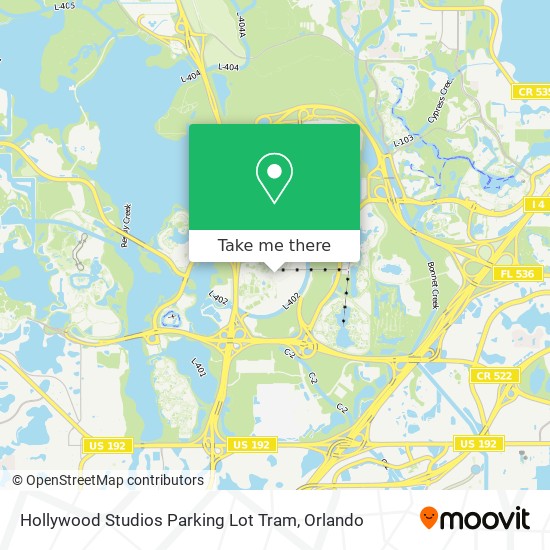 Mapa de Hollywood Studios Parking Lot Tram