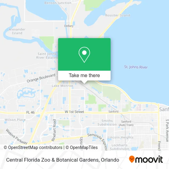 Mapa de Central Florida Zoo & Botanical Gardens