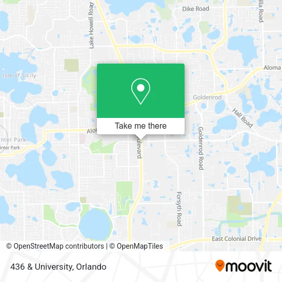 436 & University map