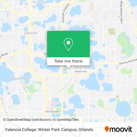 How to get to Valencia College: Winter Park Campus by Bus or Train?