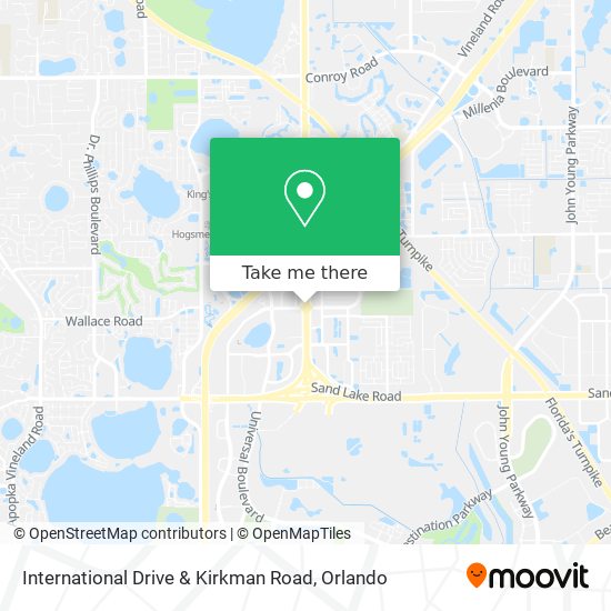 International Drive & Kirkman Road map