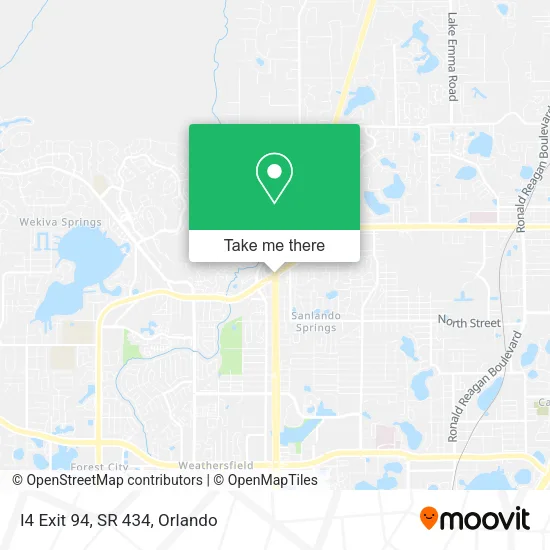 I4 Exit 94, SR 434 map