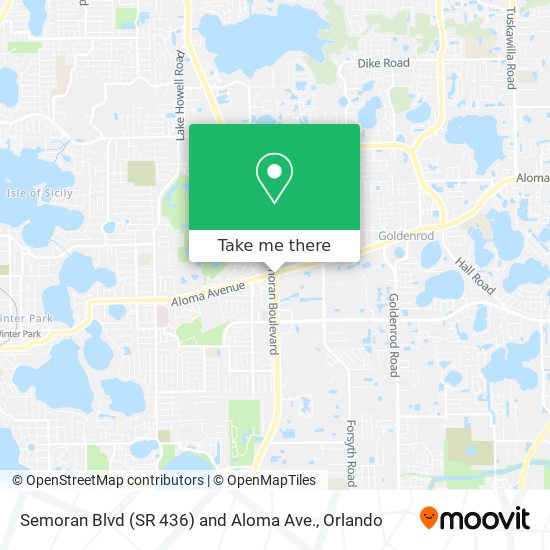 Mapa de Semoran Blvd (SR 436) and Aloma Ave.