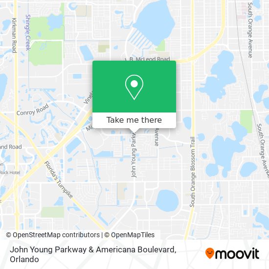 John Young Parkway & Americana Boulevard map