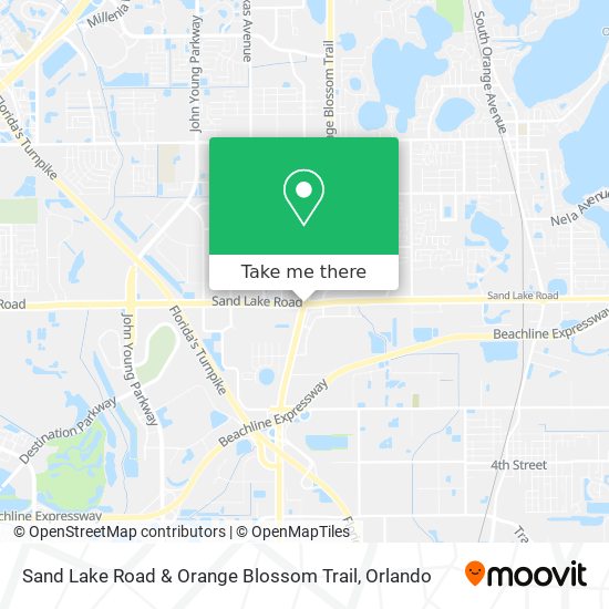 Sand Lake Road & Orange Blossom Trail map