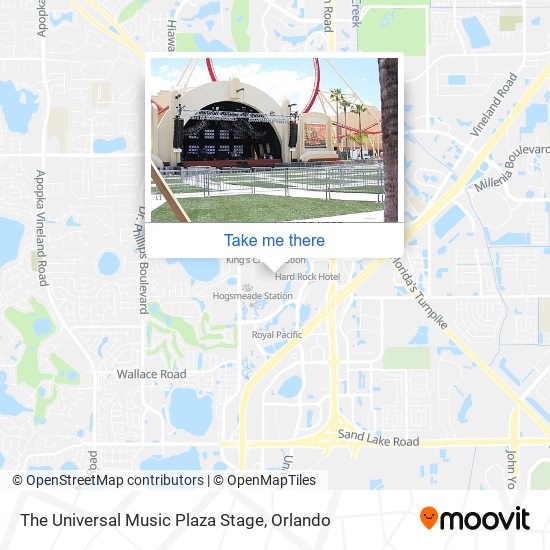 The Universal Music Plaza Stage map