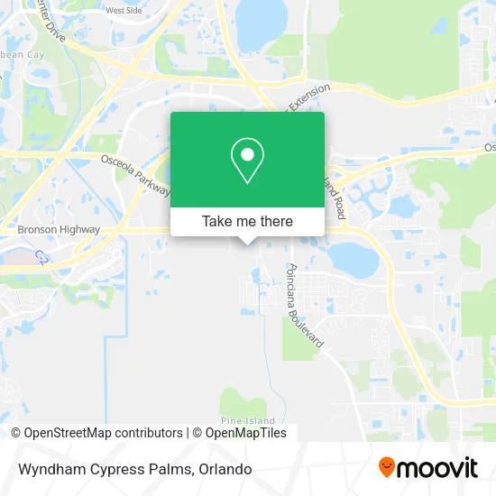 Wyndham Cypress Palms map