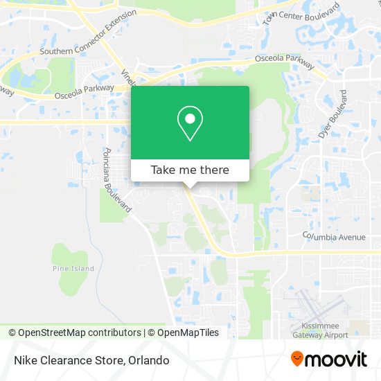 Nike Clearance Store map