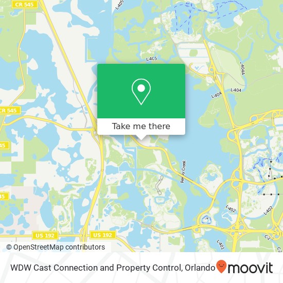 WDW Cast Connection and Property Control map