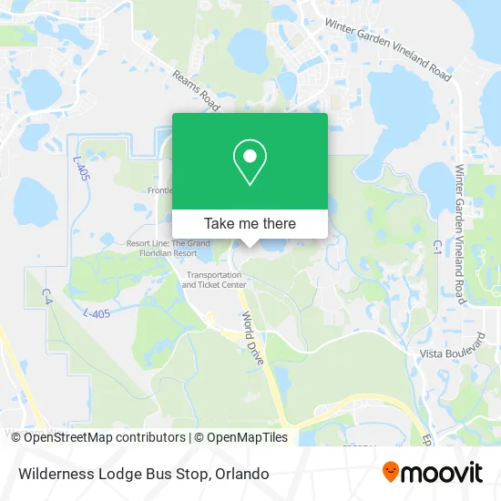 Wilderness Lodge Bus Stop map