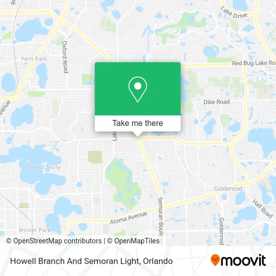 Howell Branch And Semoran Light map