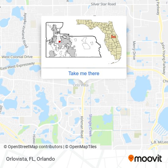 Orlovista, FL map
