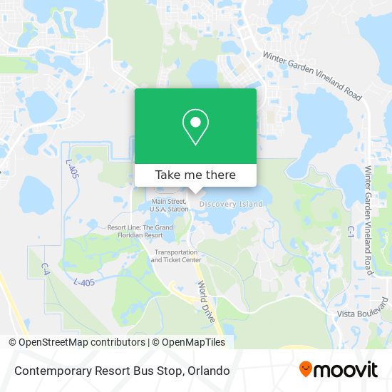 Mapa de Contemporary Resort Bus Stop