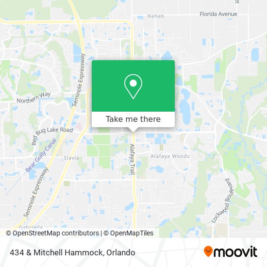 434 & Mitchell Hammock map