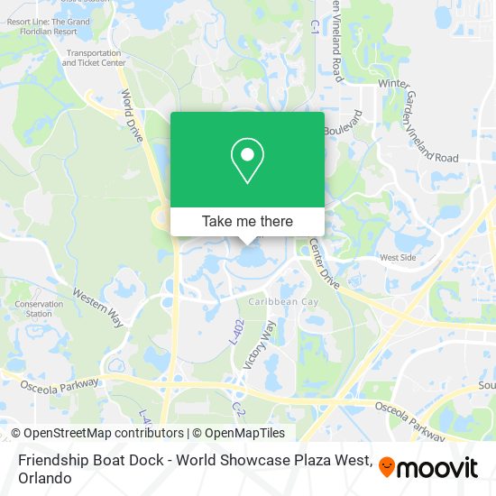 Mapa de Friendship Boat Dock - World Showcase Plaza West