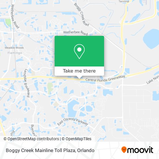 Boggy Creek Mainline Toll Plaza map
