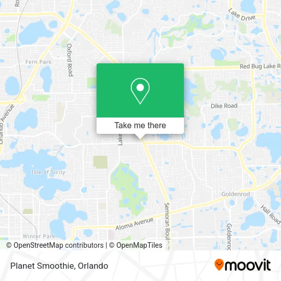 Mapa de Planet Smoothie