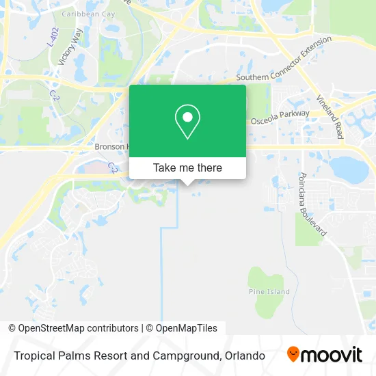 Mapa de Tropical Palms Resort and Campground