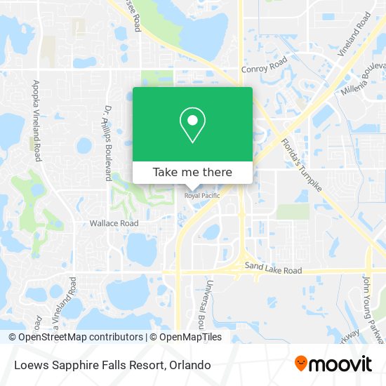 Loews Sapphire Falls Resort map