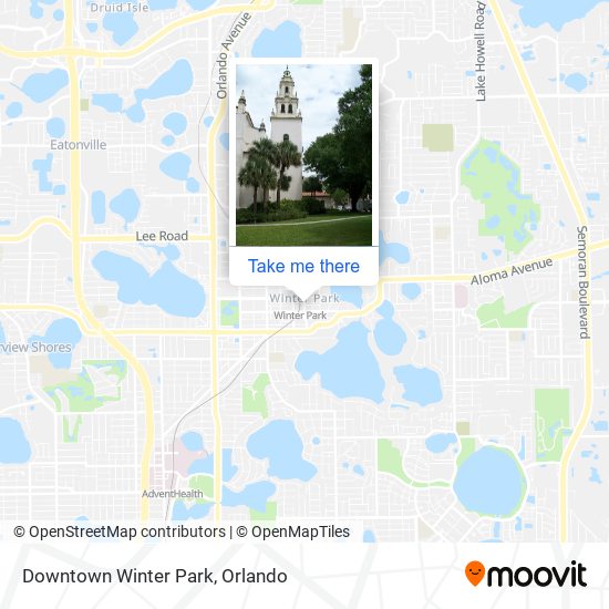 Downtown Winter Park map