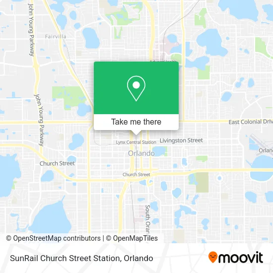 Mapa de SunRail Church Street Station