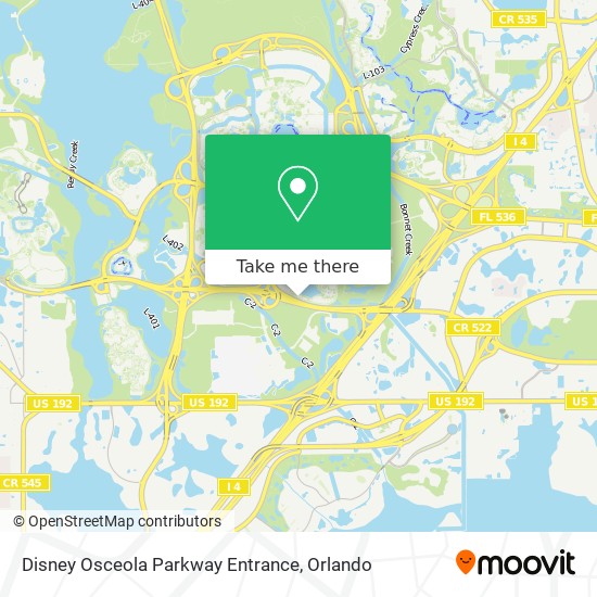Mapa de Disney Osceola Parkway Entrance