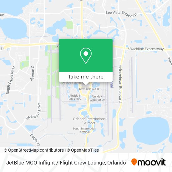 Mapa de JetBlue MCO Inflight / Flight Crew Lounge