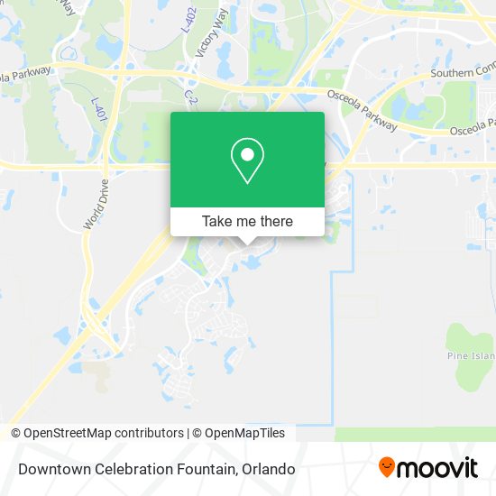 Downtown Celebration Fountain map
