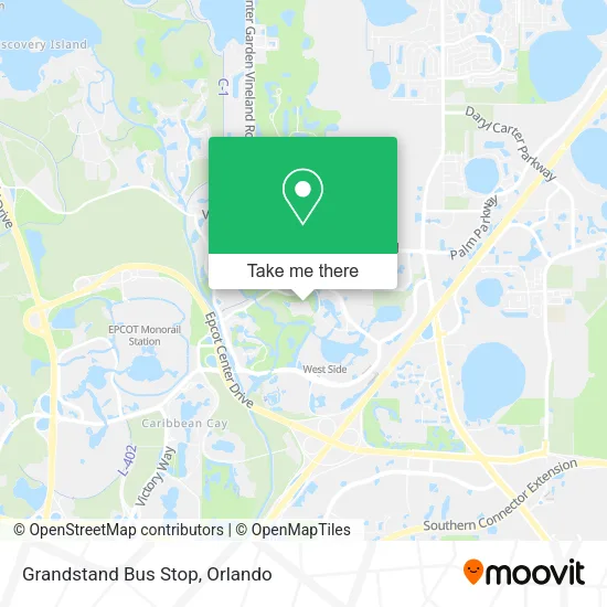 Grandstand Bus Stop map