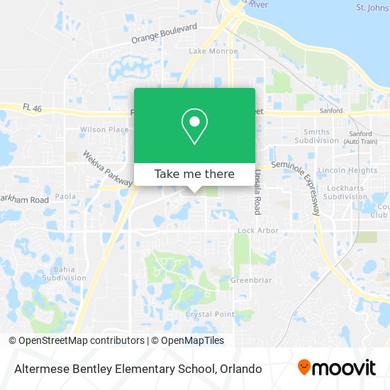 Altermese Bentley Elementary School map