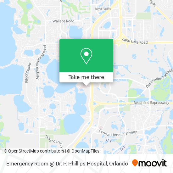 Emergency Room @ Dr. P. Phillips Hospital map