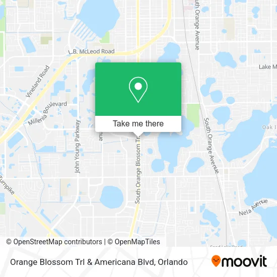 Mapa de Orange Blossom Trl & Americana Blvd