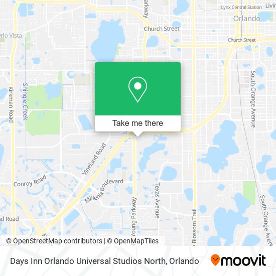 Mapa de Days Inn Orlando Universal Studios North