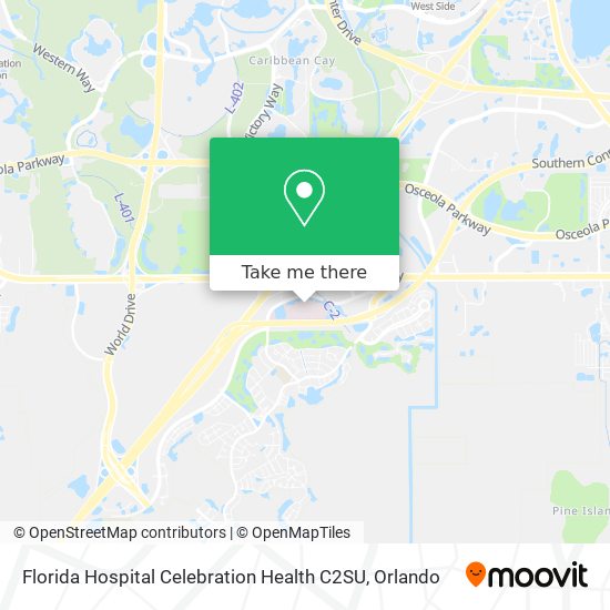 Florida Hospital Celebration Health C2SU map