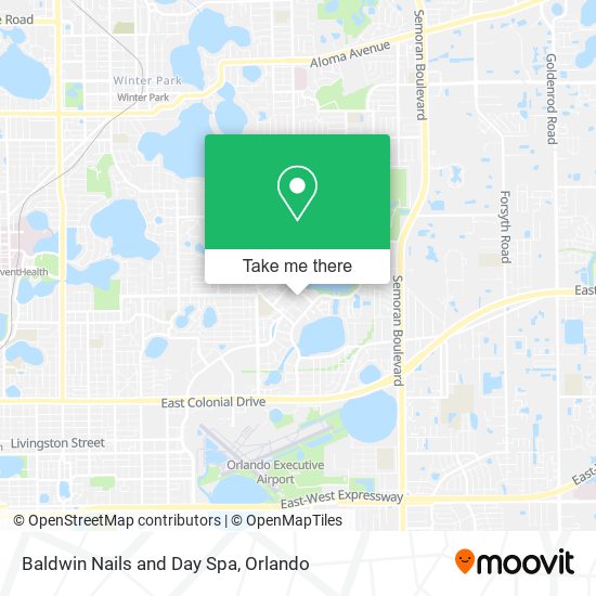 Mapa de Baldwin Nails and Day Spa