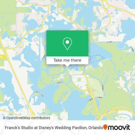 Franck's Studio at Disney's Wedding Pavilion map
