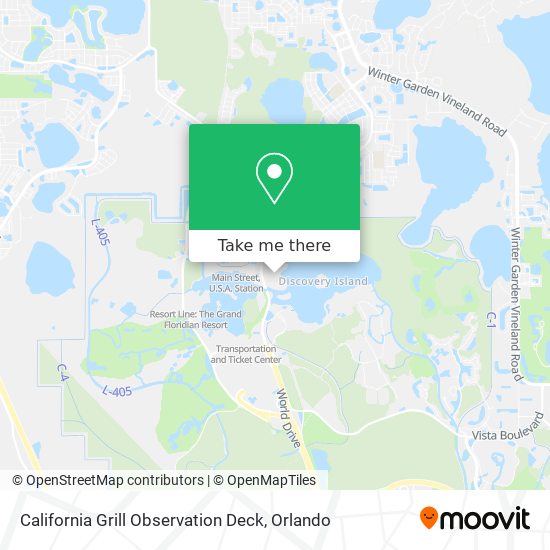 California Grill Observation Deck map