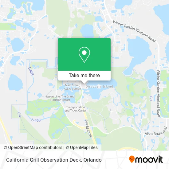 Mapa de California Grill Observation Deck