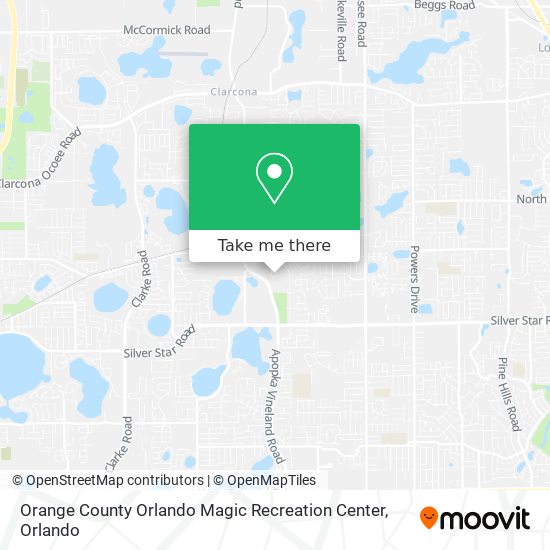 Orange County Orlando Magic Recreation Center map