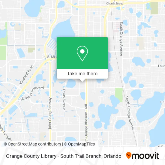 Mapa de Orange County Library - South Trail Branch
