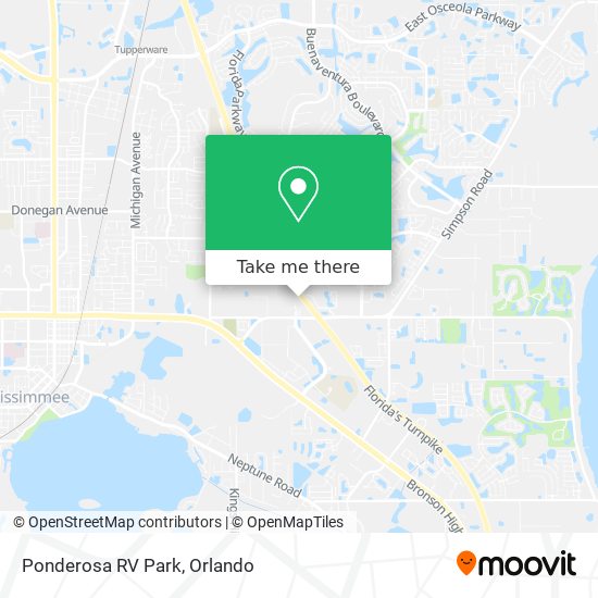 Mapa de Ponderosa RV Park