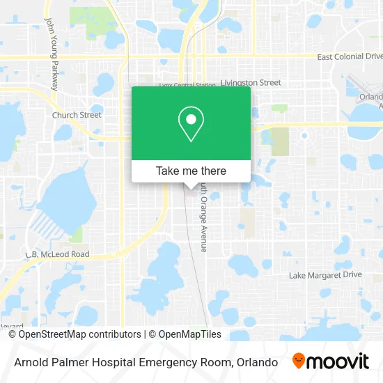 Mapa de Arnold Palmer Hospital Emergency Room