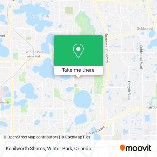 Mapa de Kenilworth Shores, Winter Park