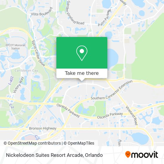 Mapa de Nickelodeon Suites Resort Arcade
